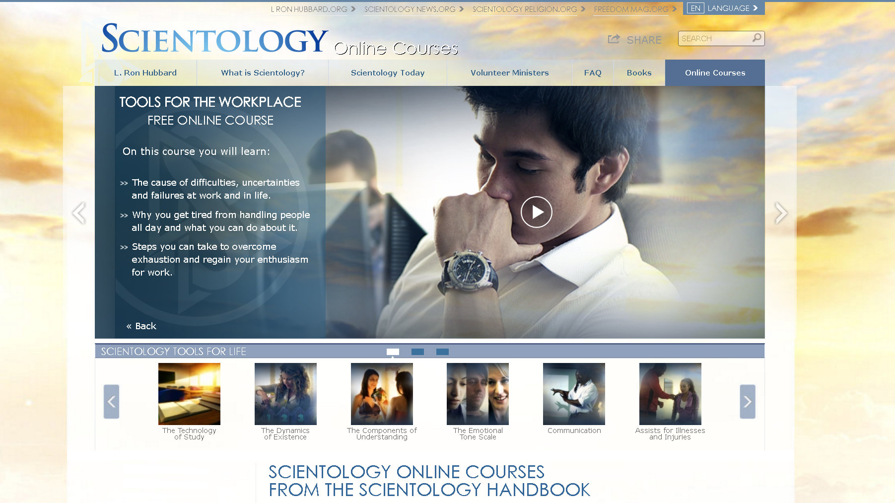 Scientology online courses—giving people the tools to handle life